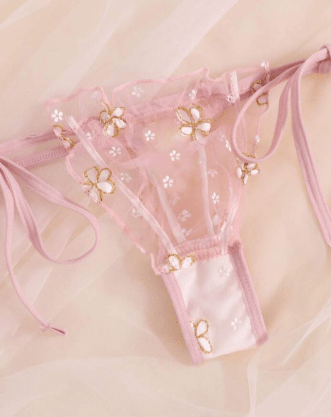pink thong lingerie