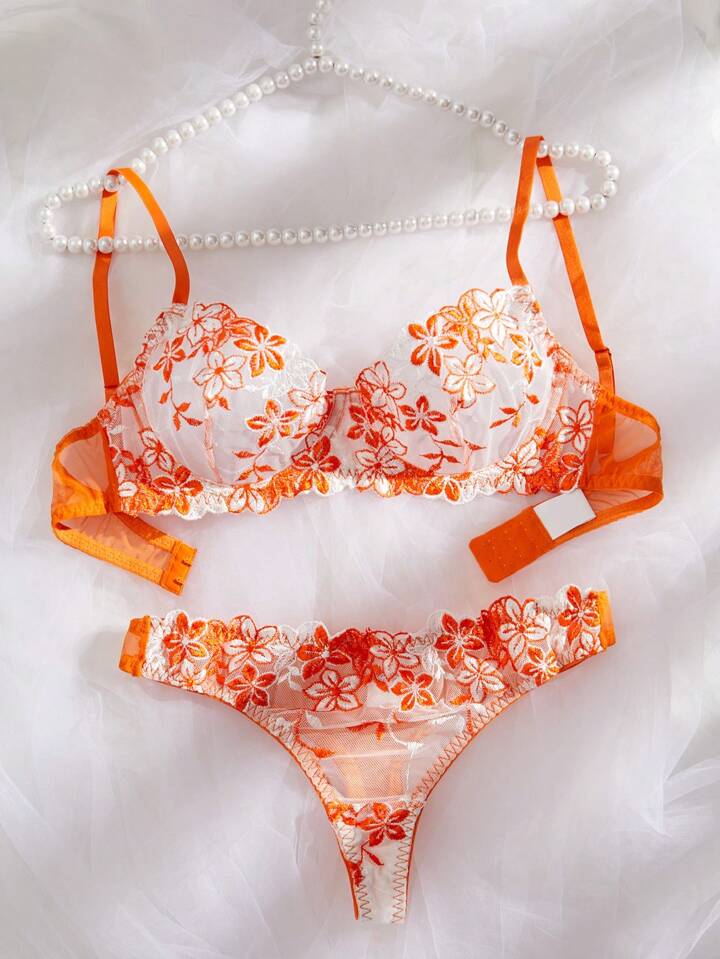 Orange Lingerie Set