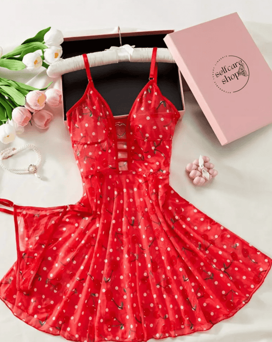 red negligees dress