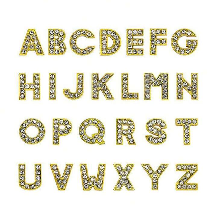 gold rhinestone letters for custom thong