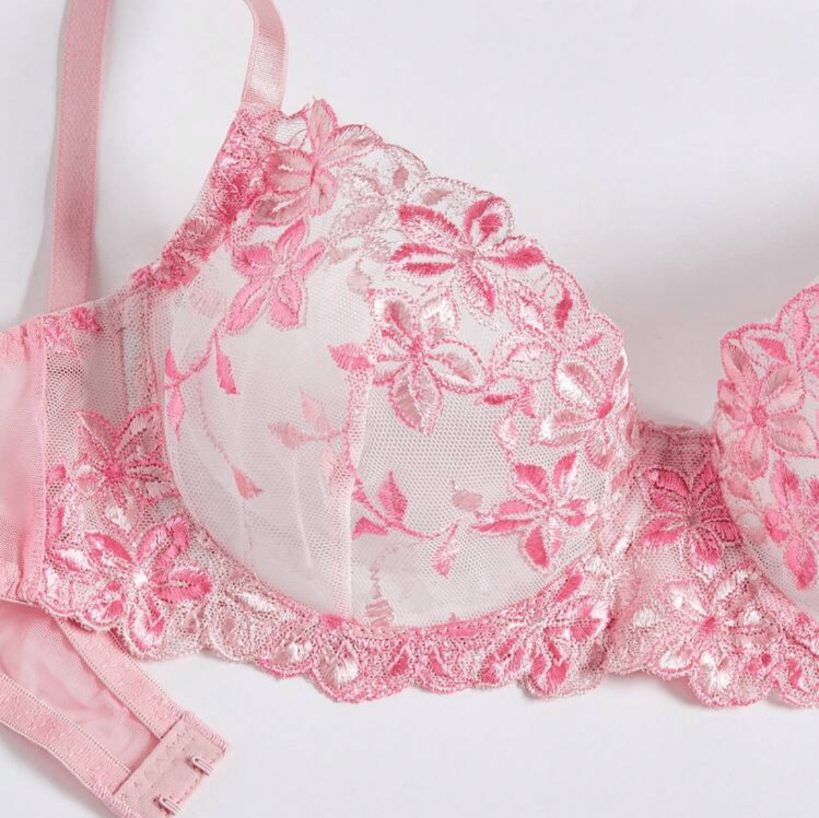 pink bra lingerie with underwire