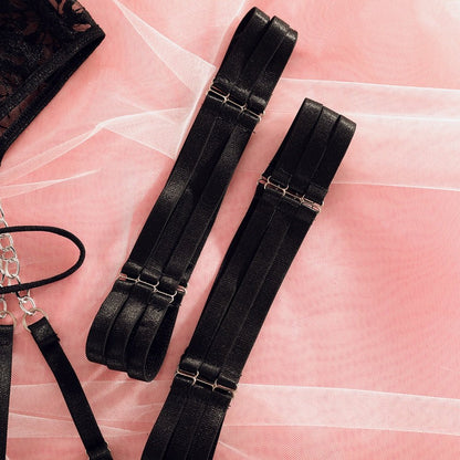 black garter straps