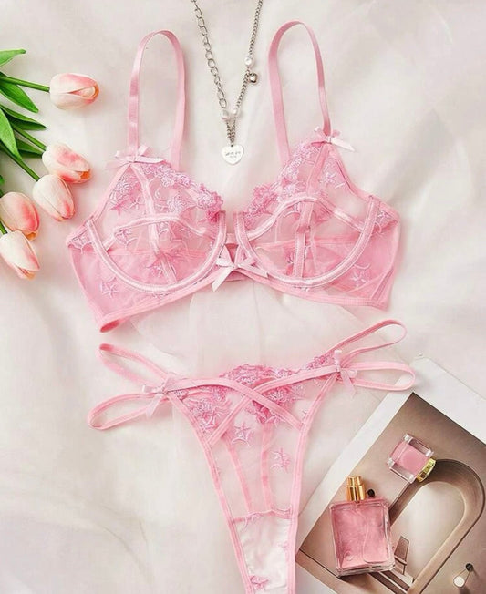 pink lingerie set