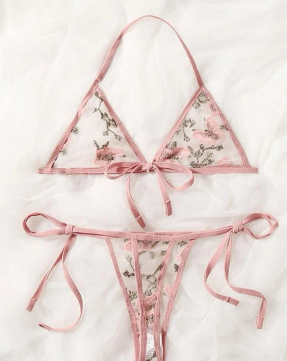 lingerie set pink