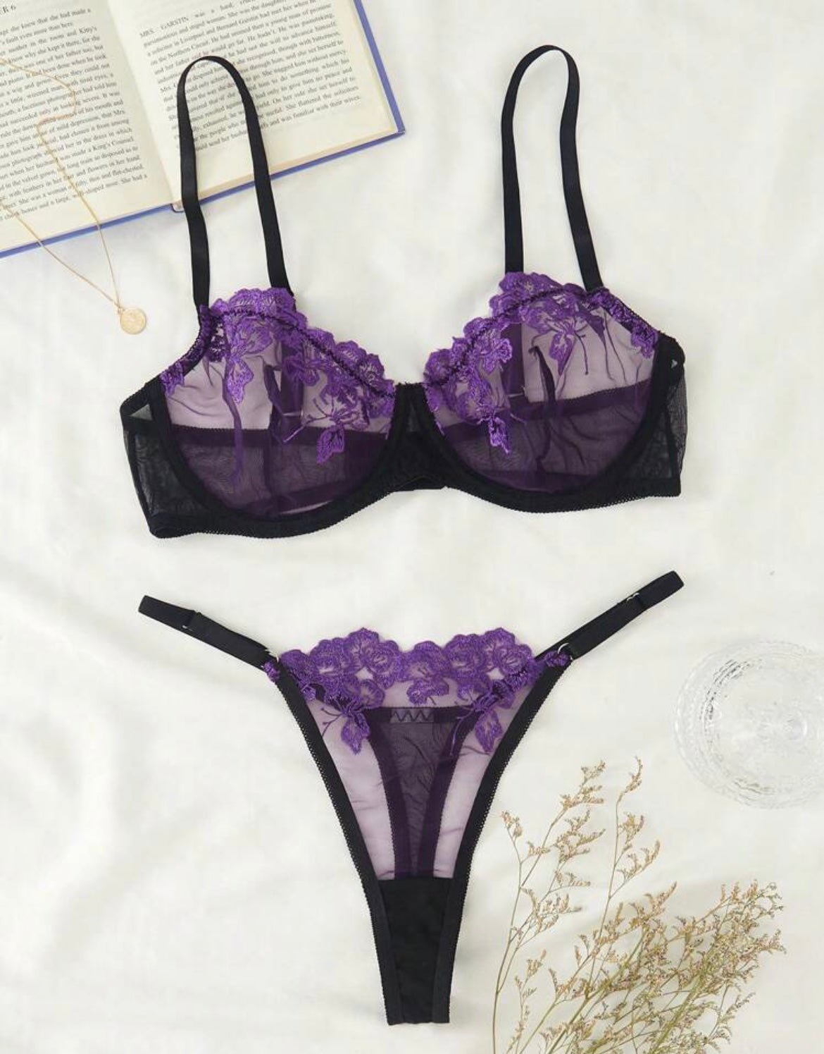 lingerie purple