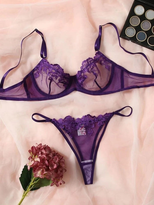 purple lingerie