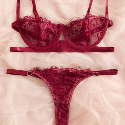 Red Lingerie Set See Through - Self Care Shop